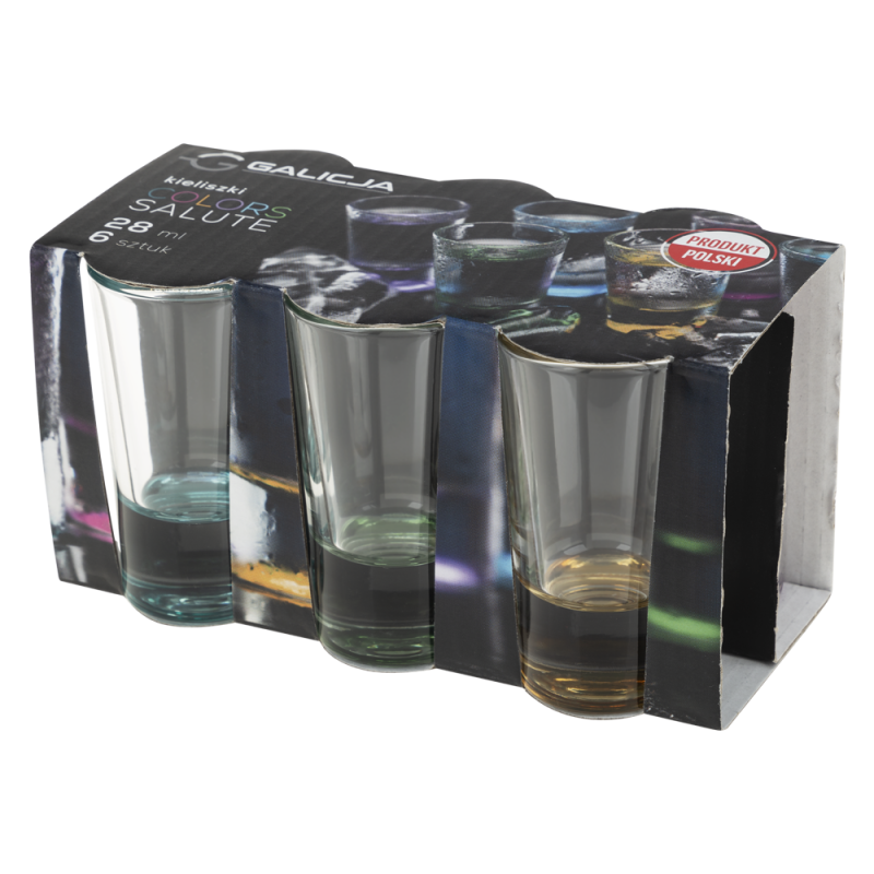 Set of COLORS SALUTE glasses 28ml 6 pieces 12595