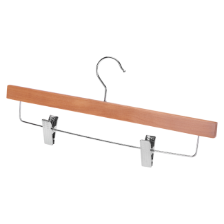 Wooden hanger with clips PABLO 14568
