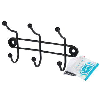 3-arm wall hanger BLACK 23101