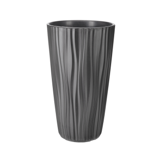 Tall flowerpot SAHARA 28x50cm 07720 gray