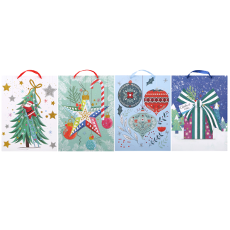 Christmas gift bag SNOW 310x420x120 mm 20364