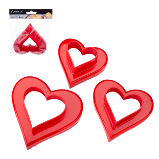 Double-sided HEART cutters 3 pieces 31145