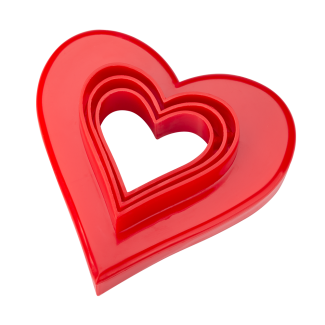 Double-sided HEART cutters 3 pieces 31145