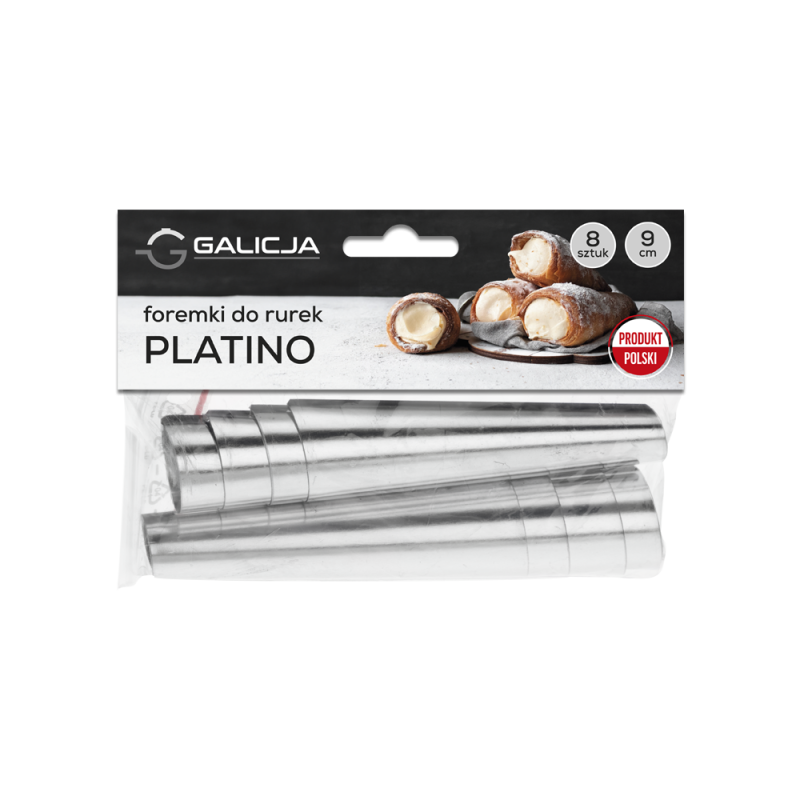 Set of PLATINO tube molds 9cm 8 pieces 10966