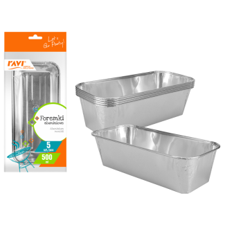 NJ Aluminum molds 500ml, 5 pcs. 00110