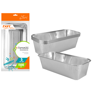 NJ Aluminum molds 1500ml, 5 pcs. 00112