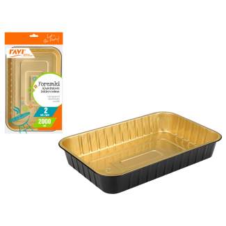 NJ Lacquered aluminum molds 2000 ml 2 pcs. 00198