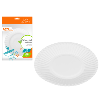 NJ Paper Plates 18cm, 12 pcs. 00307