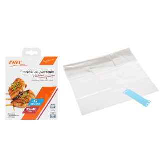 Baking bags with clips 35x40cm, 6 pcs.