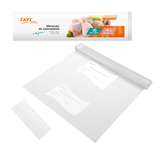 Freezer bags with clips 4L 27x45cm, 15 pcs. 00210