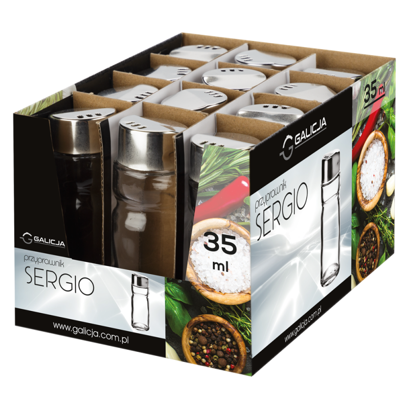 SERGIO spice jar 35ml 1592 (display 12 pieces)