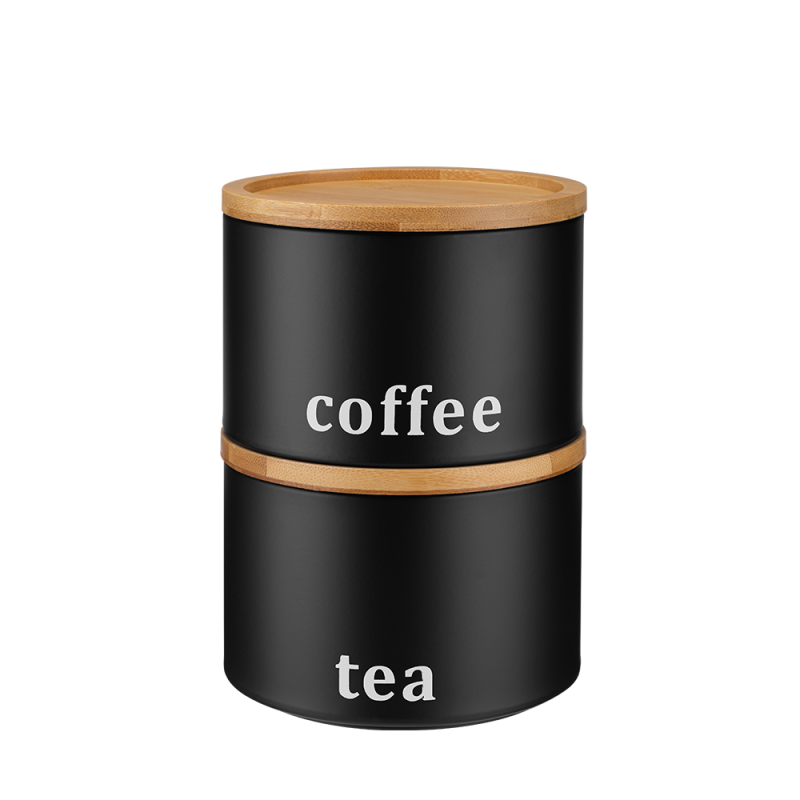 SILVANO BLACK 29695 tea metal container