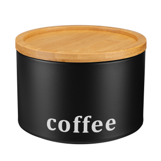 Metal container SILVANO BLACK 29695 coffee