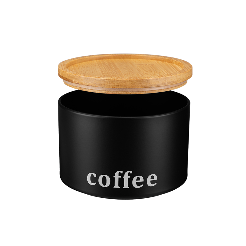 Metal container SILVANO BLACK 29695 coffee