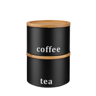 Metal container SILVANO BLACK 29695 coffee