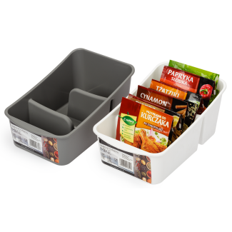MIKE 22329 spice organizer container white