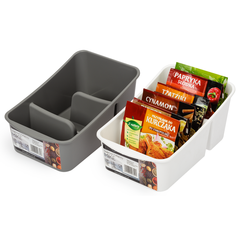 MIKE 22329 spice organizer container white