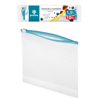 GRATKA Zipper bags 1.5L, 10 pcs.