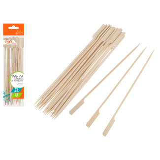 NJ Bamboo skewer sticks 25 pcs./25 cm 91843