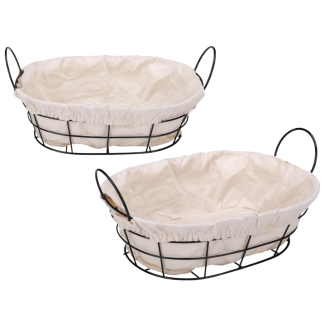 Bread basket (oval) 28.5x22.5xH9 cm 61657