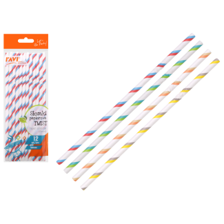 NJB Twisted Paper Straws 12 pcs 20343