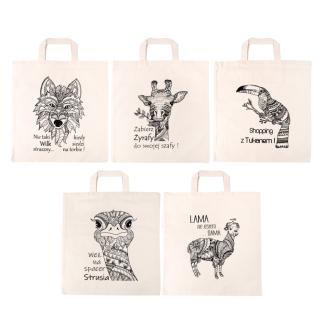 Cotton bag 38x42 with long handle PRZYJEMNIAKI 21759