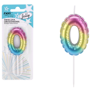 JELLY Birthday Candle Number 0 72024