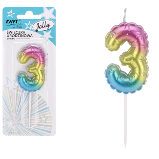 JELLY Birthday Candle Number 3 72027