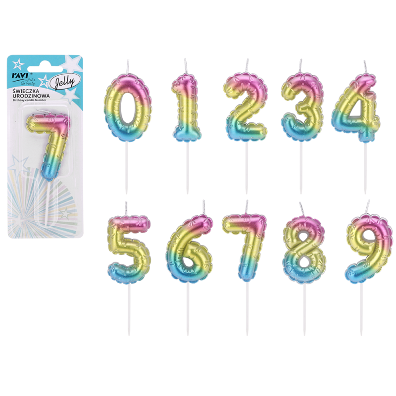 JELLY Birthday Candle Number 5 72029