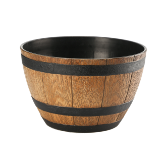 BARREL flowerpot 33cm 8970 light brown