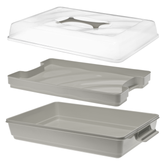 BISCOTTI cake container 44x30x13cm 7852 gray 