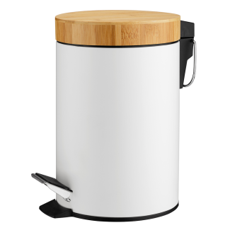 Kosz łazienkowy na śmieci okrągły BLACK/WHITE 3l 21705 (int) biały