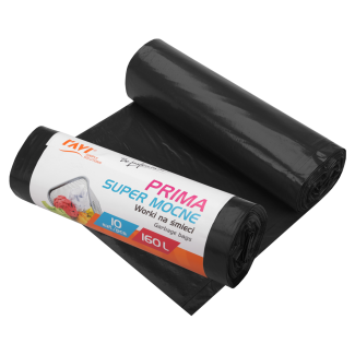 Prima garbage bags 160l LDPE black, 10 pcs. 00761