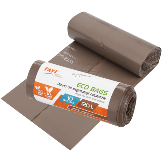 Eco Bags 120L, 10 pcs. brown biodegradable 00786