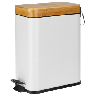 Kosz łazienkowy na śmieci prostokątny BLACK/WHITE 5l 24374 (int) biały