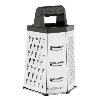 6-sided stainless steel grater PRACTICO 8926 anthracite