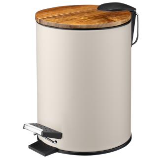 Kosz łazienkowy na śmieci okrągły AKAMO 3l 24482 (int) krem