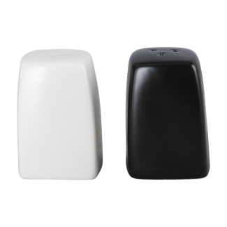 RONNIE porcelain spice set, 2 pieces, 28511BW, white/black 