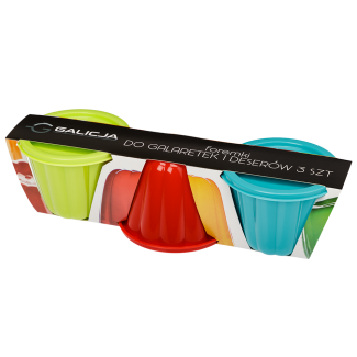 Set of jelly and dessert molds 200ml 3 pieces 7465