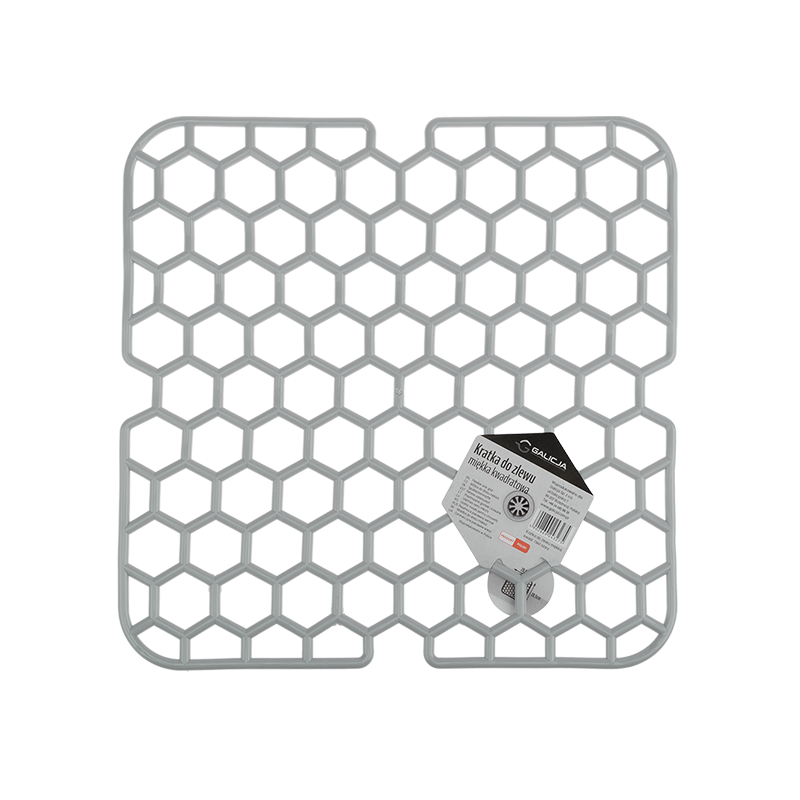 Soft square sink grate 7360 gray