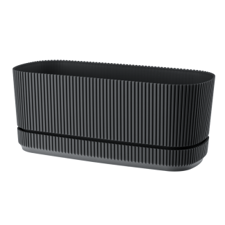 PERA oval flowerpot 29x13cm 09342 anthracite