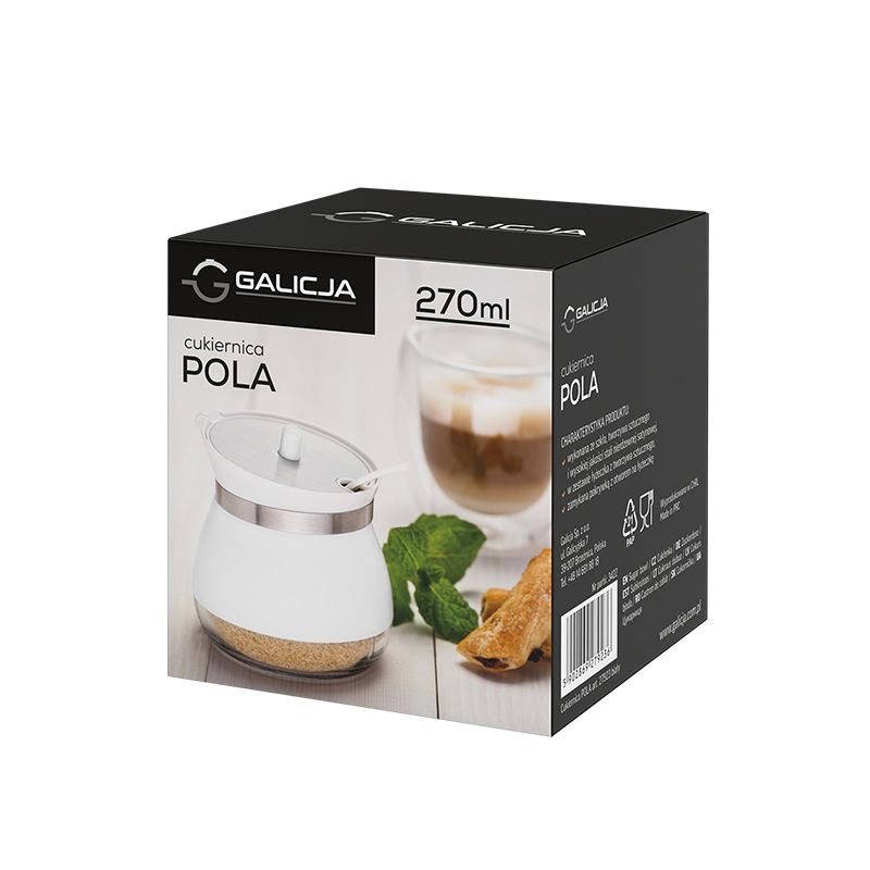 POLA 27923 sugar bowl white