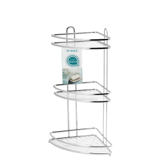 3-level corner bathroom shelf BLANCA 0699