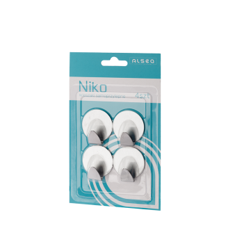 Set of NIKO self-adhesive round hangers, 4 pieces, 20142