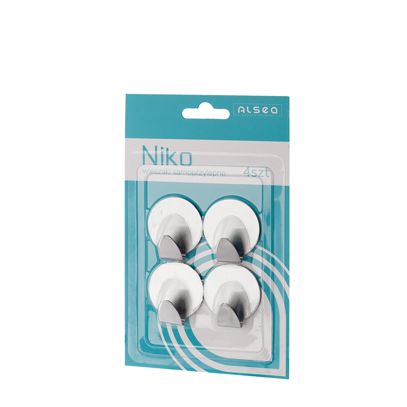 Set of NIKO self-adhesive round hangers, 4 pieces, 20142