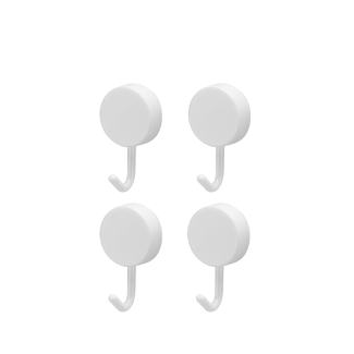 Set of NIKO self-adhesive plastic hangers, 4 pieces, 17705 white