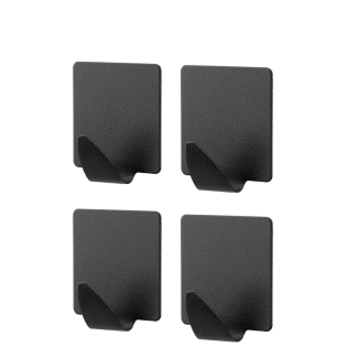 Set of NIKO BLACK square self-adhesive hangers, 4 pieces, 25124