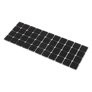 Square felt pads 20x20mm 44 pieces 29937 black