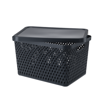Basket with lid ORION 18l 03104 gray