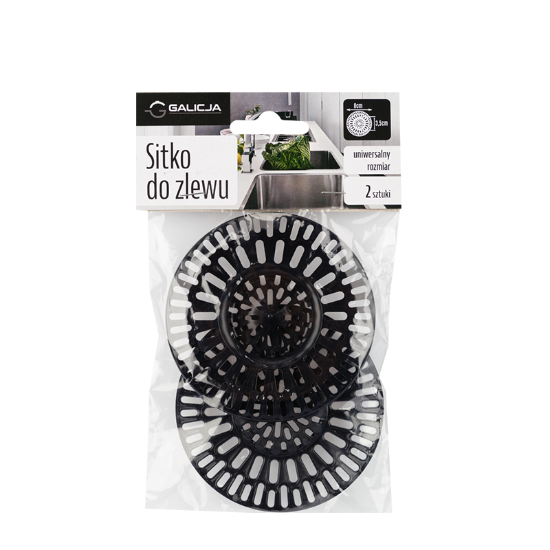 Set of plastic sink strainers, 2 pieces, 0605
